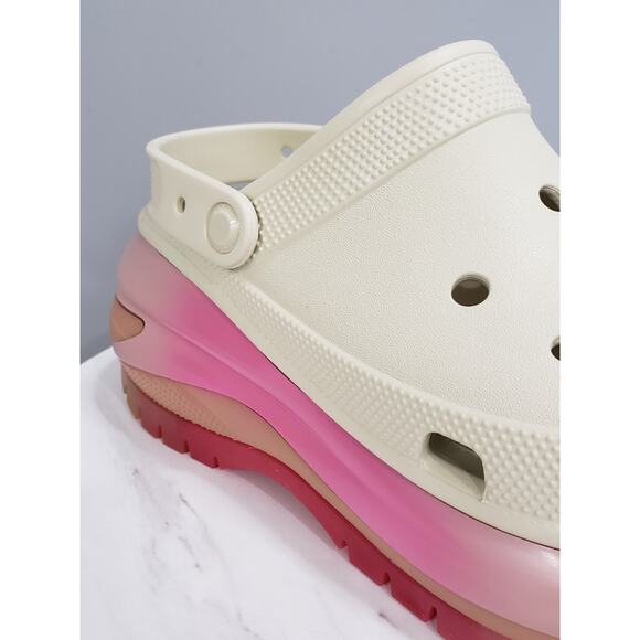 NEW WOMENS 11 - Unisex Crocs Mega Crush Colordip Clog 208988-2Y3 High Heel - Picture 4 of 8